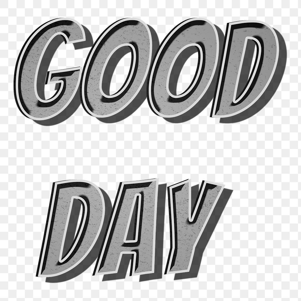 Good day png cartoon font typography