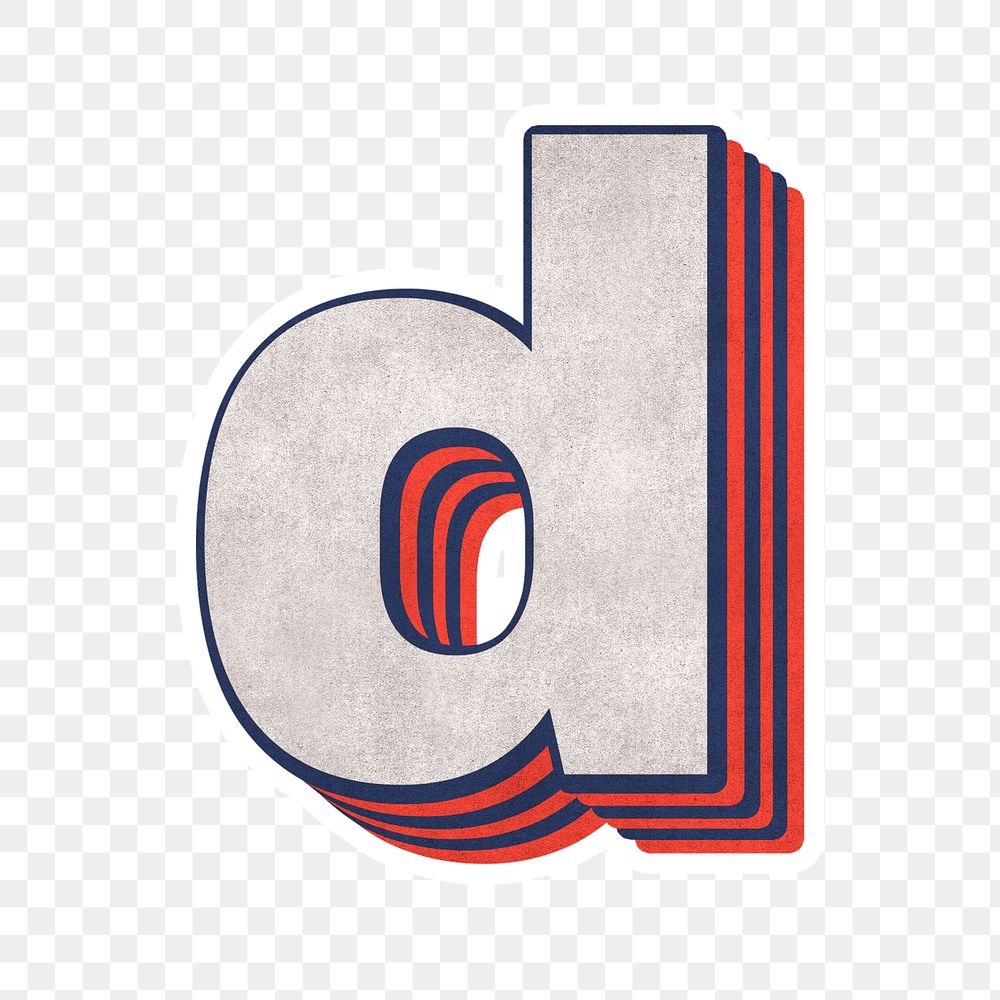 Letter d png layered effect | Premium PNG Sticker - rawpixel