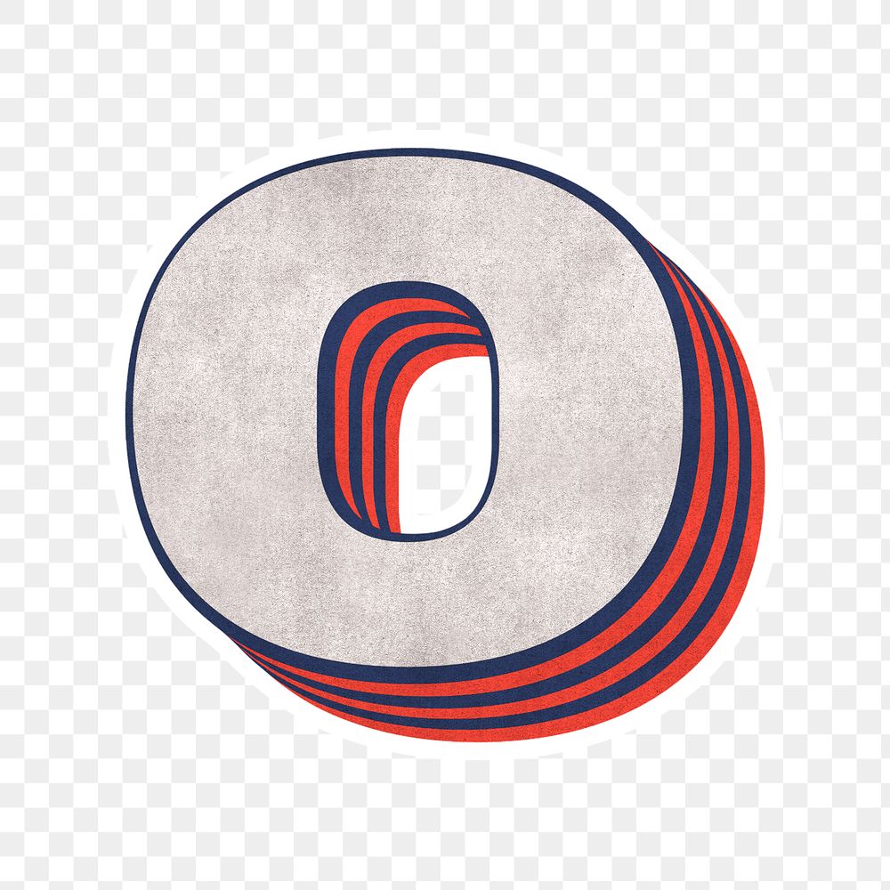 Letter o png layered effect alphabet text