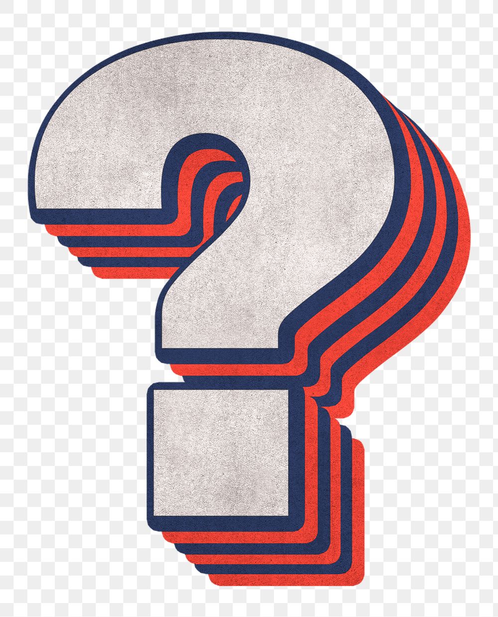 Question mark png layered typography font