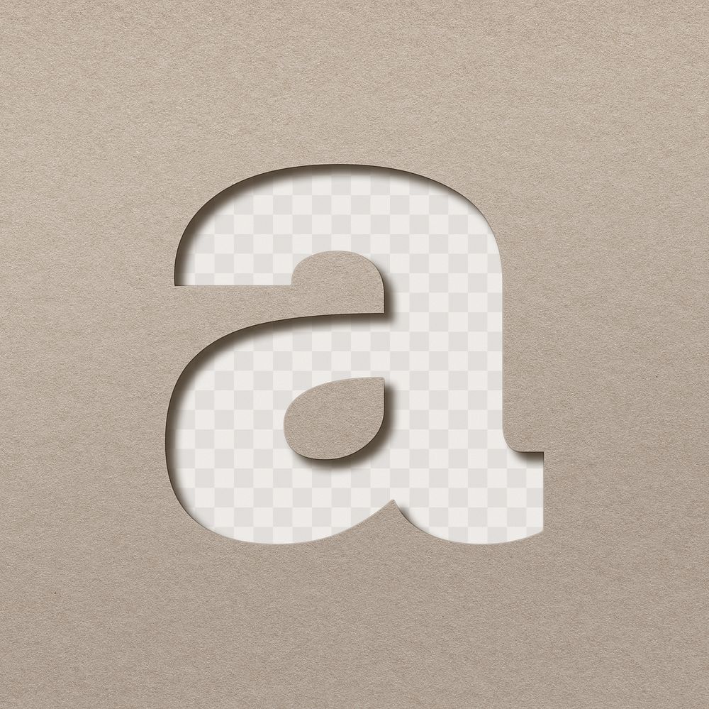 3d lowercase a png paper cut clipart font typography
