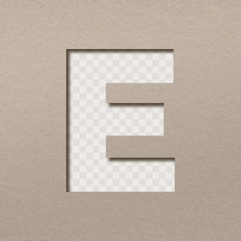 Paper 3d letter e png uppercase font typography