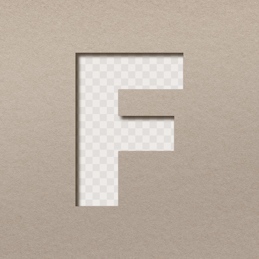 Paper 3d letter f png uppercase font typography