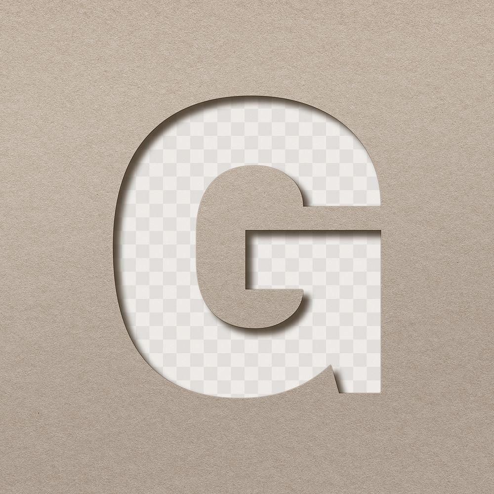 Paper 3d letter g png uppercase font typography