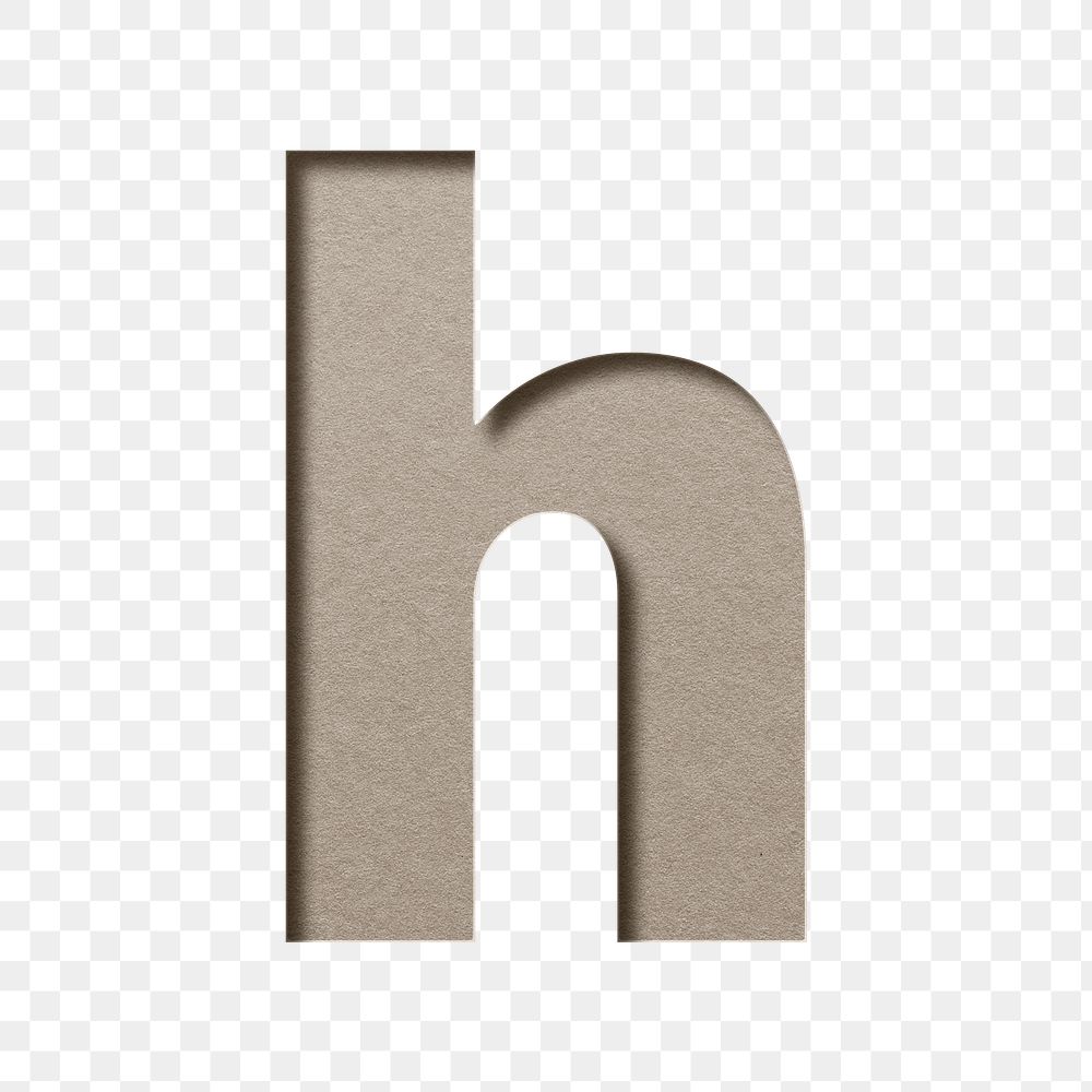Letter cutout h lowercase png typography
