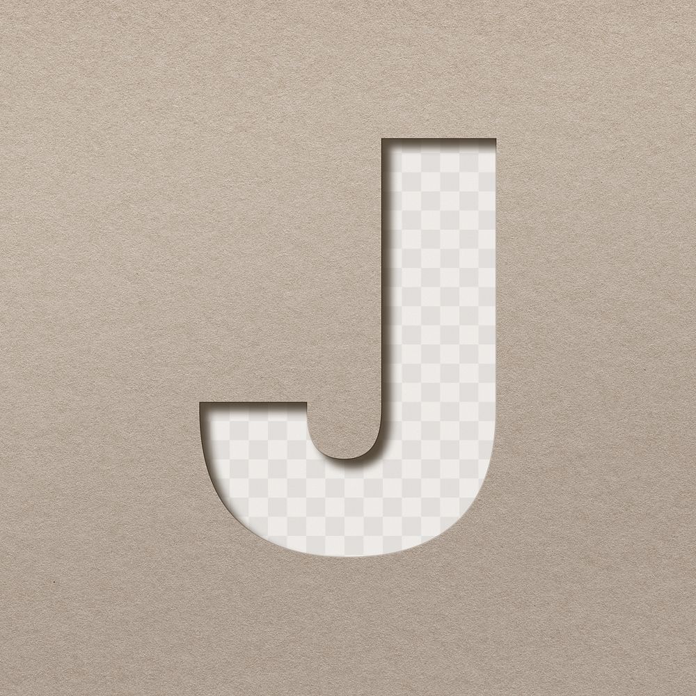 Paper 3d letter j png uppercase font typography