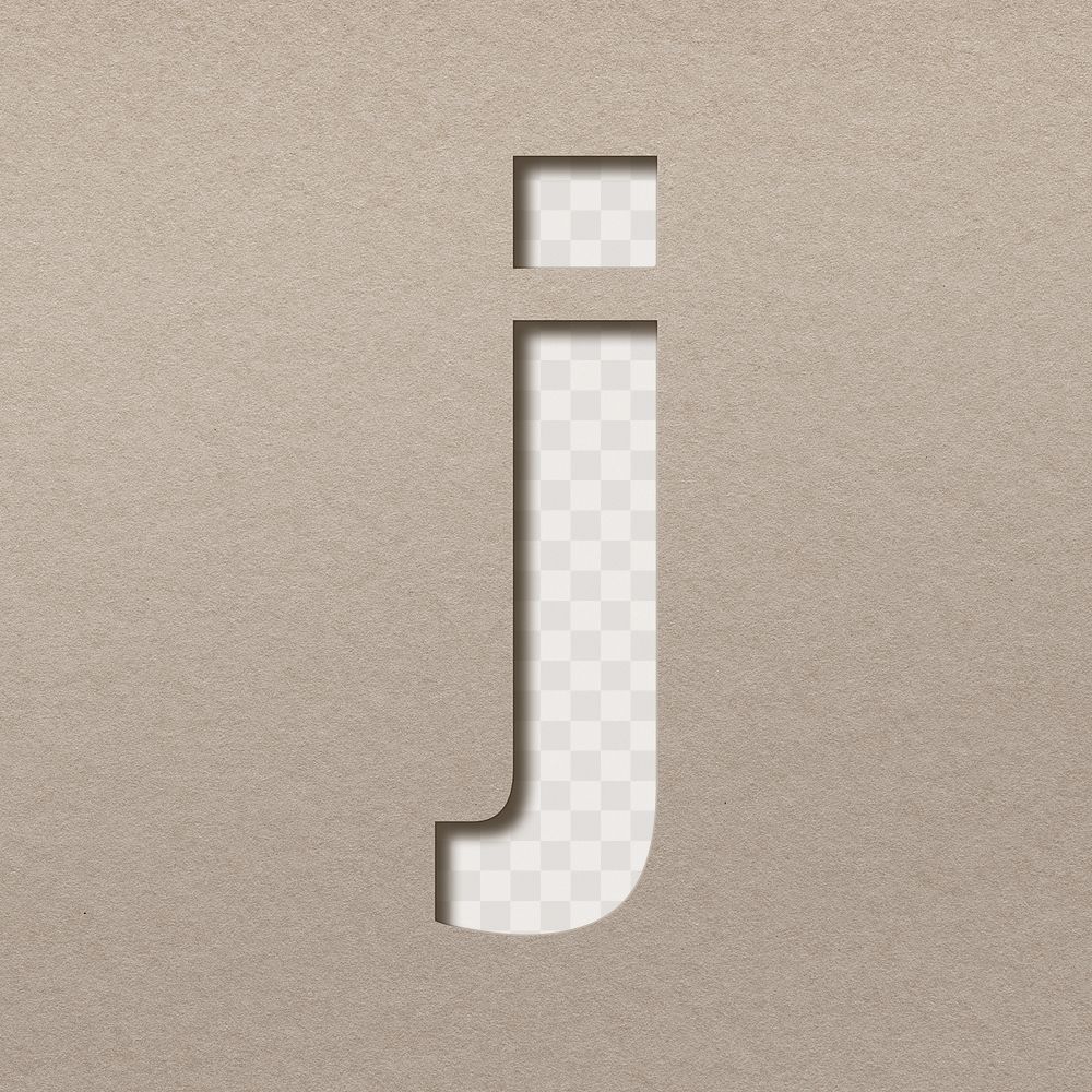 3d lowercase j png paper cut clipart font typography