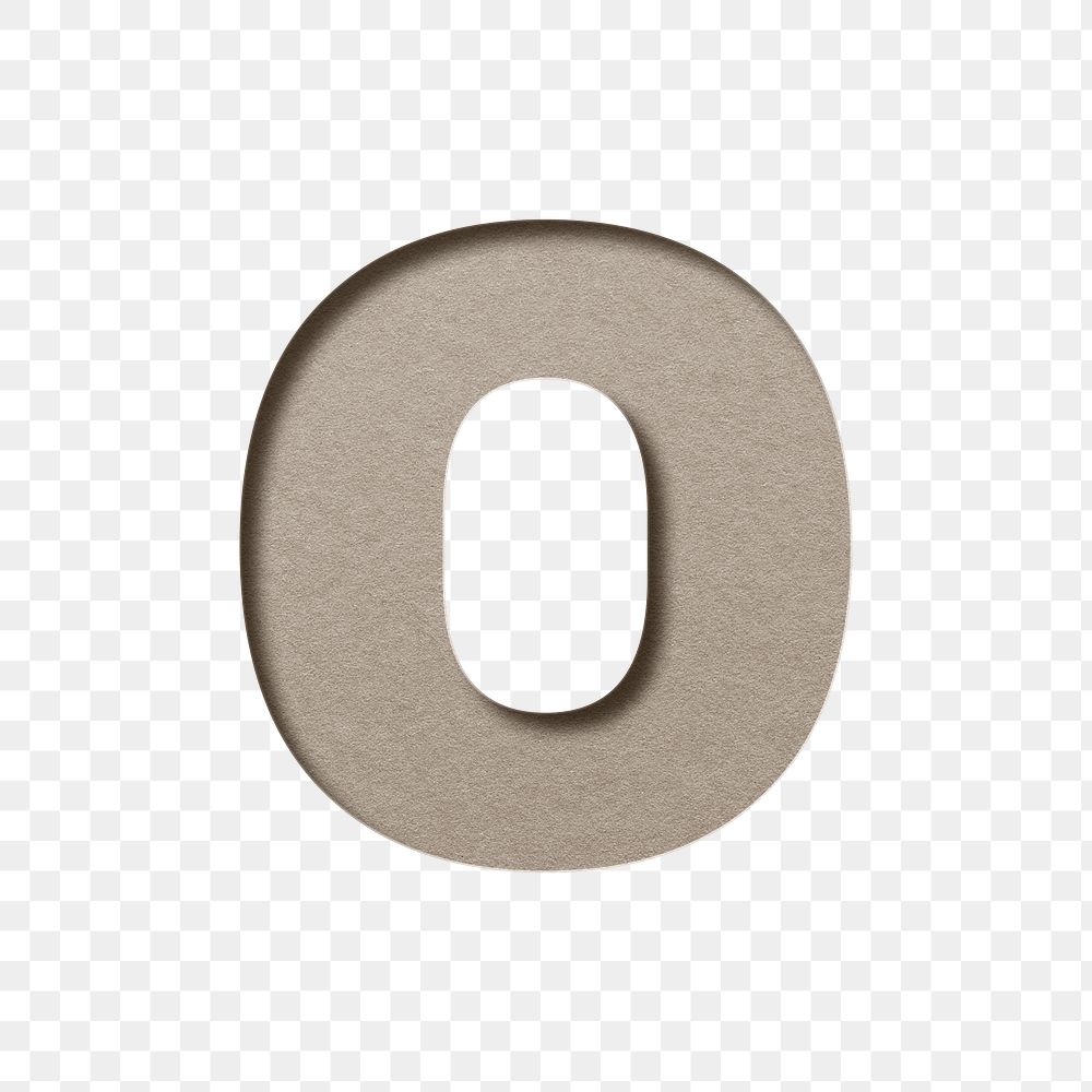 Letter cutout o lowercase png typography