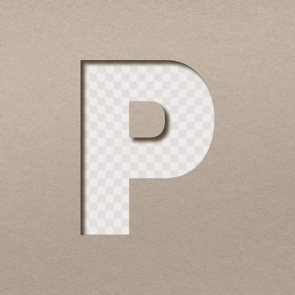 Paper 3d letter p png uppercase font typography