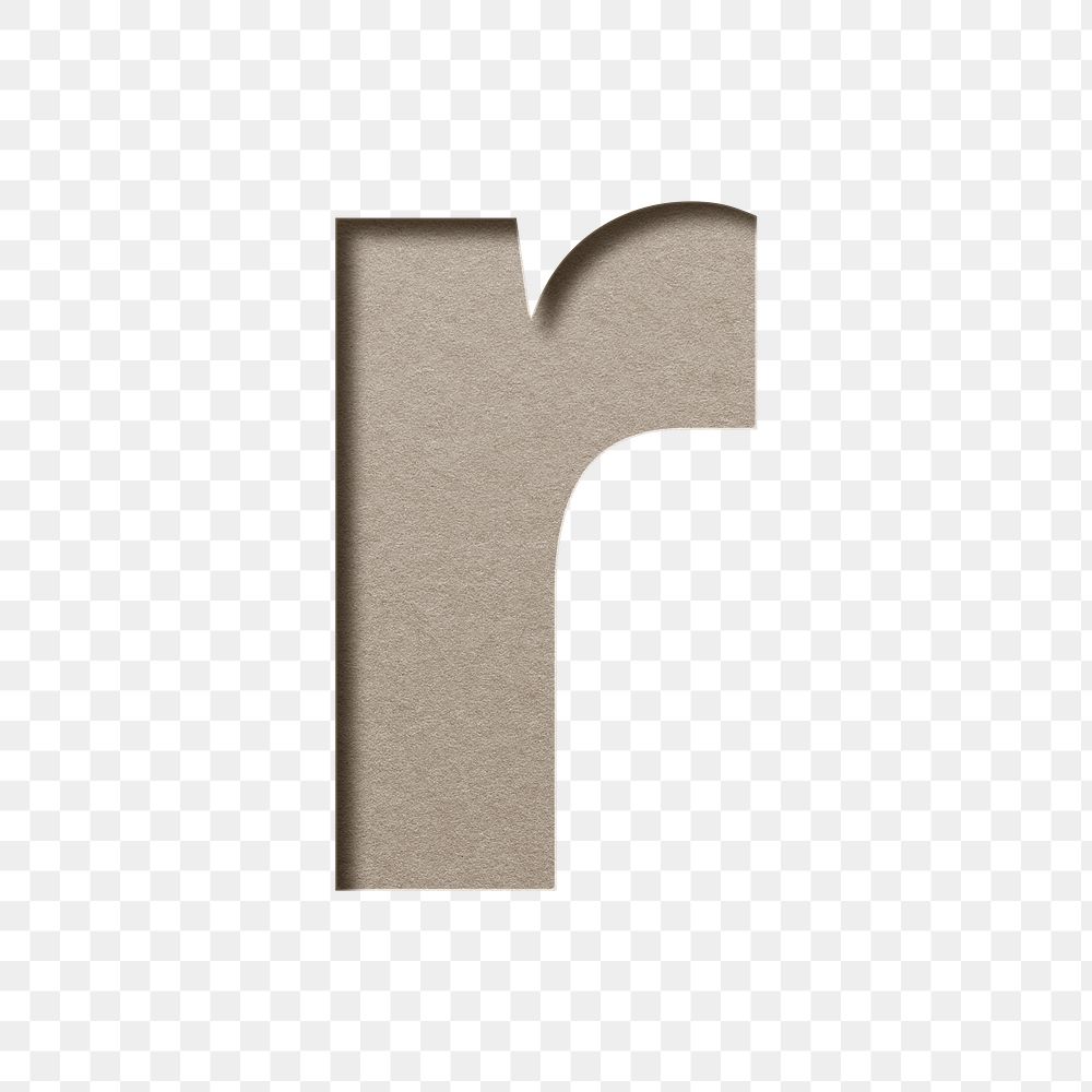 Letter cutout r lowercase png typography
