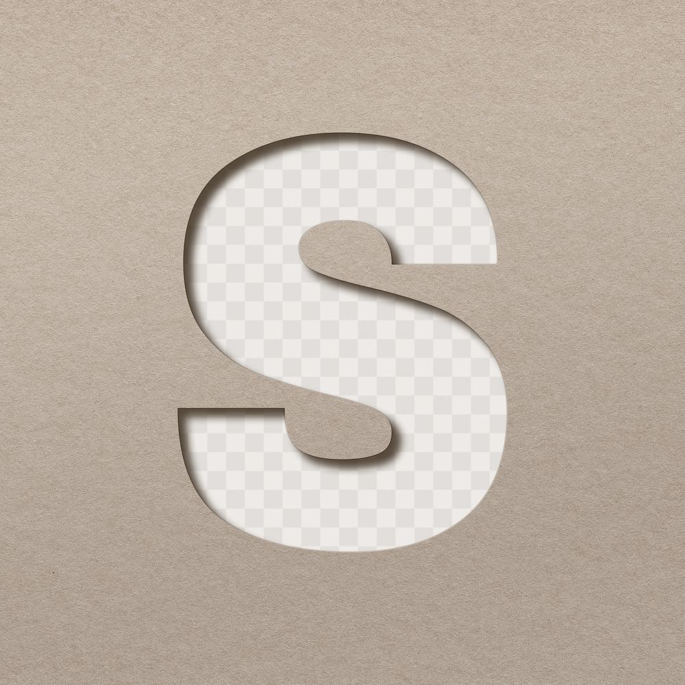 Paper 3d letter s png uppercase font typography