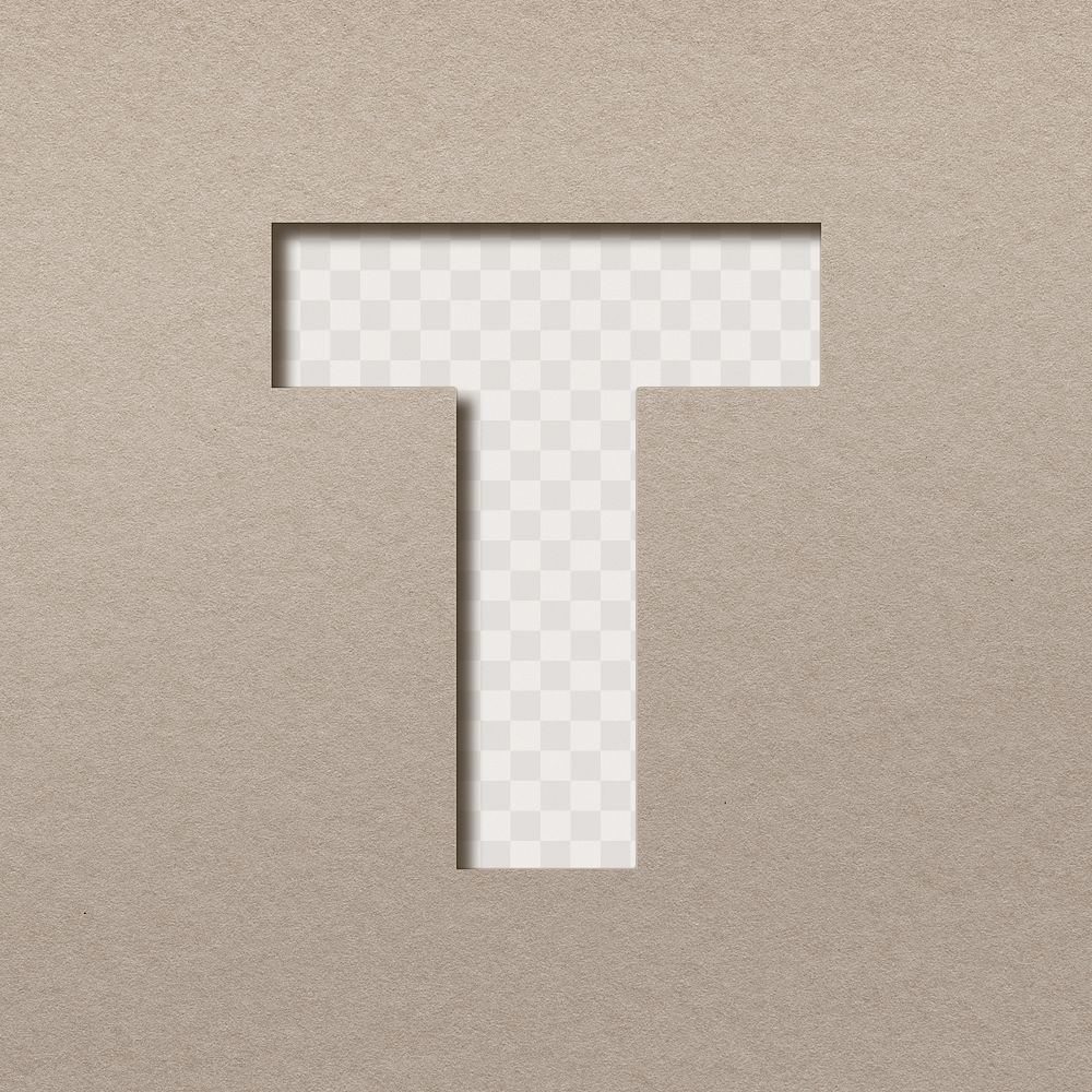 Paper 3d letter t png uppercase font typography