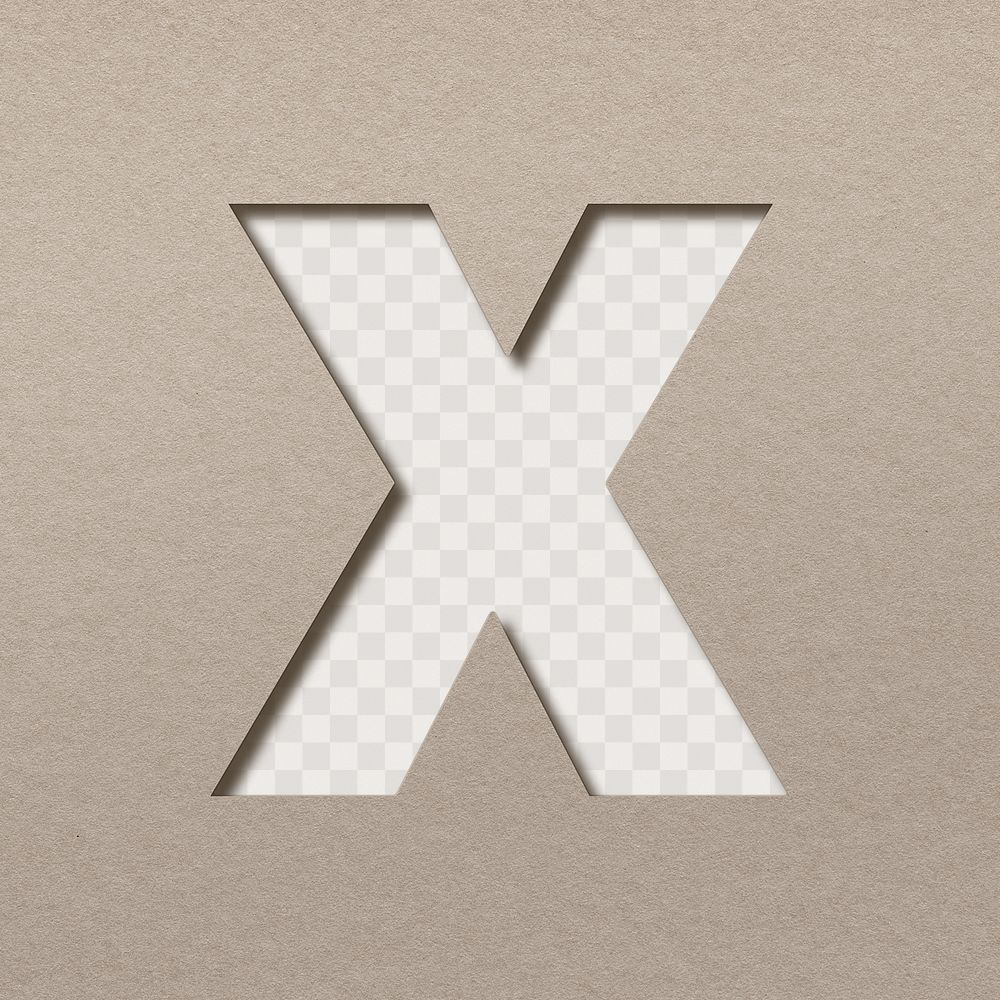 Paper 3d letter x png uppercase font typography