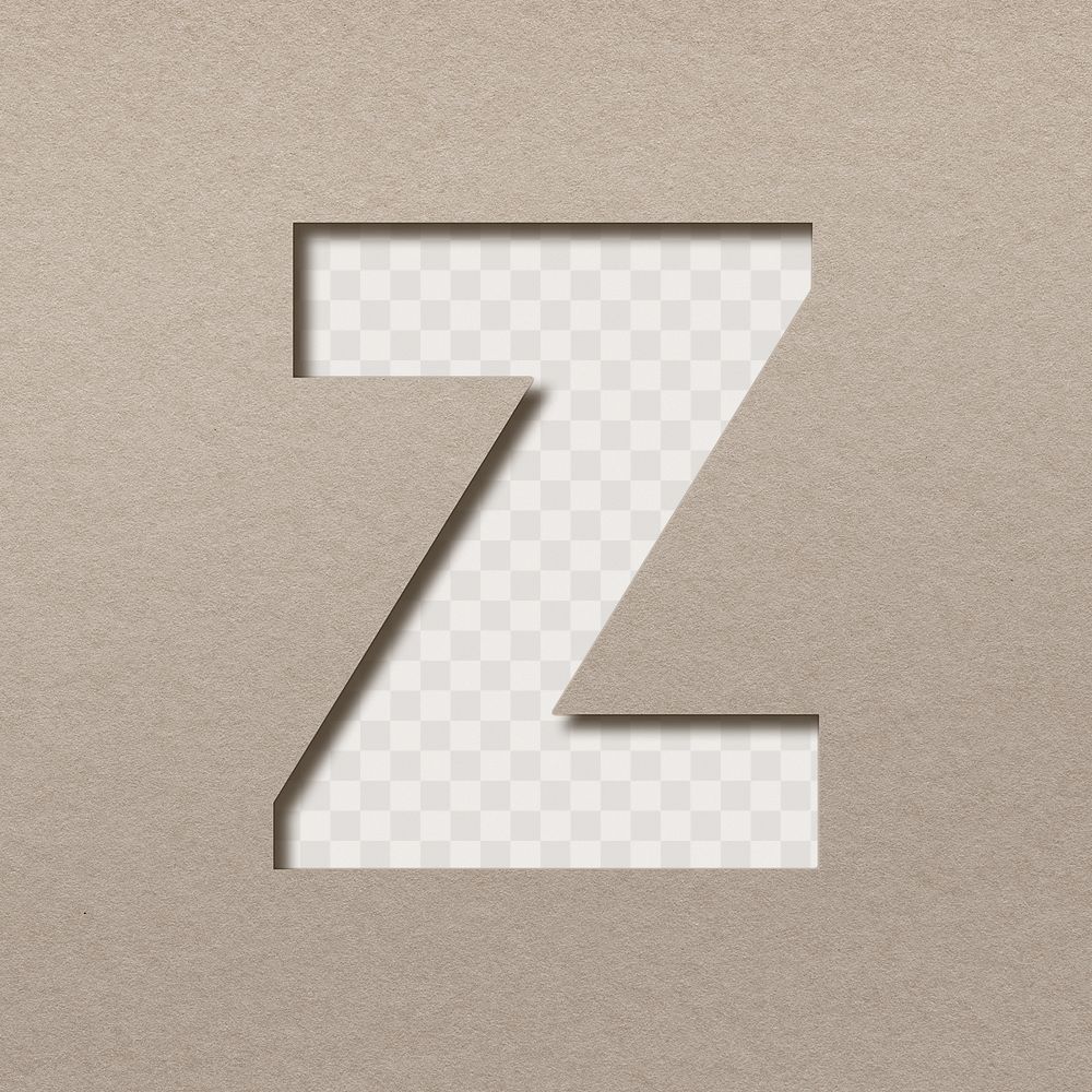 Paper 3d letter z png uppercase font typography