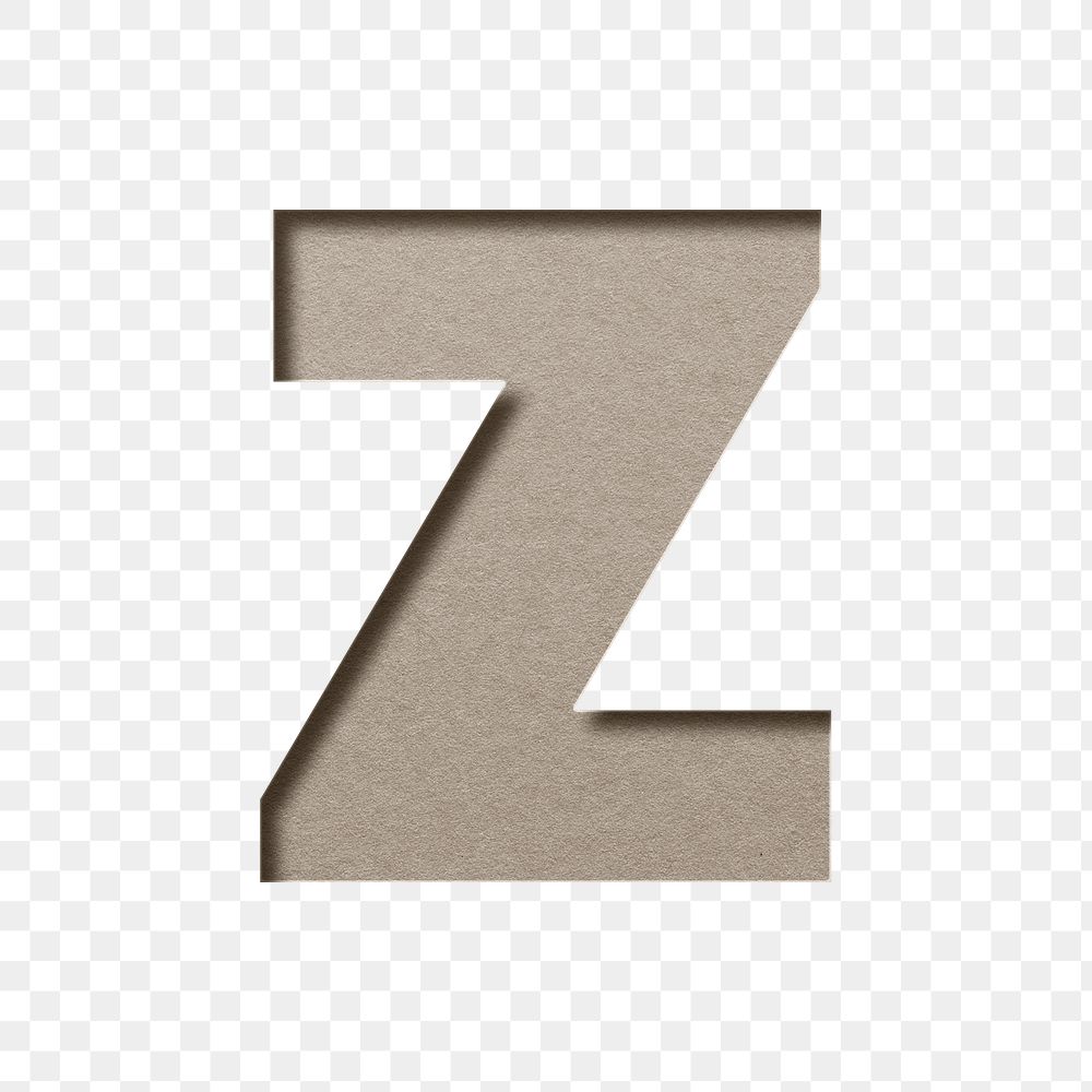 Letter cutout z lowercase png typography