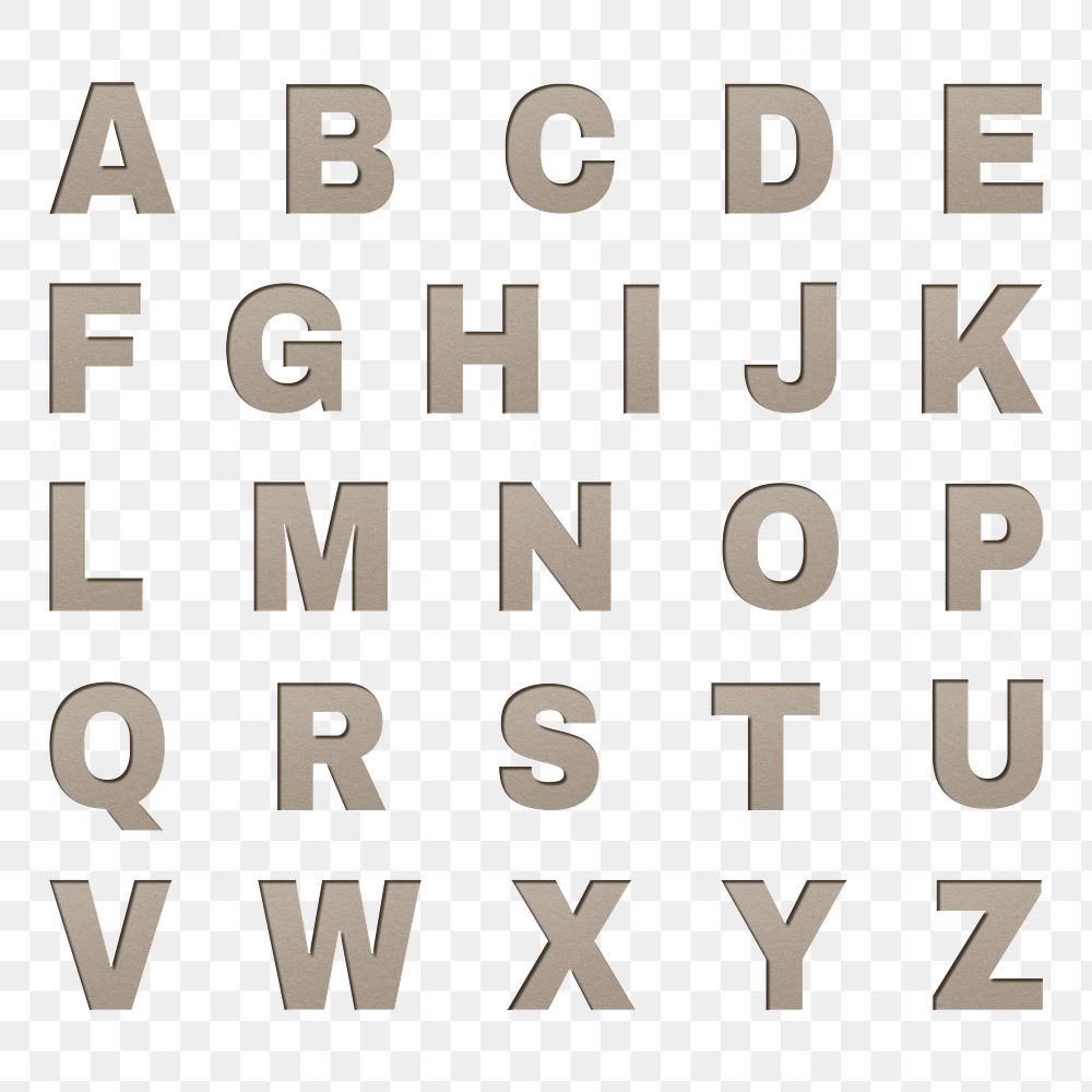 Clipart alphabet png paper cut capital lettering word art