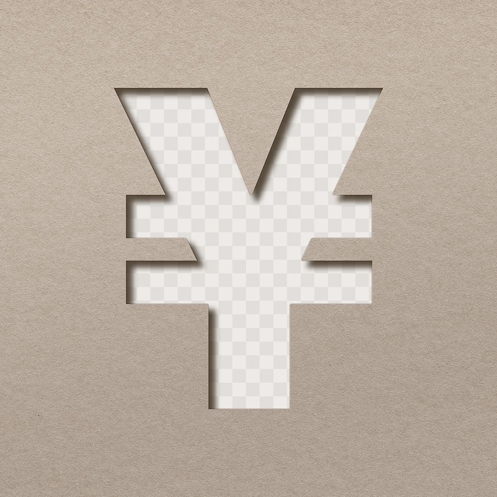 Japanese yen currency png paper cut typography