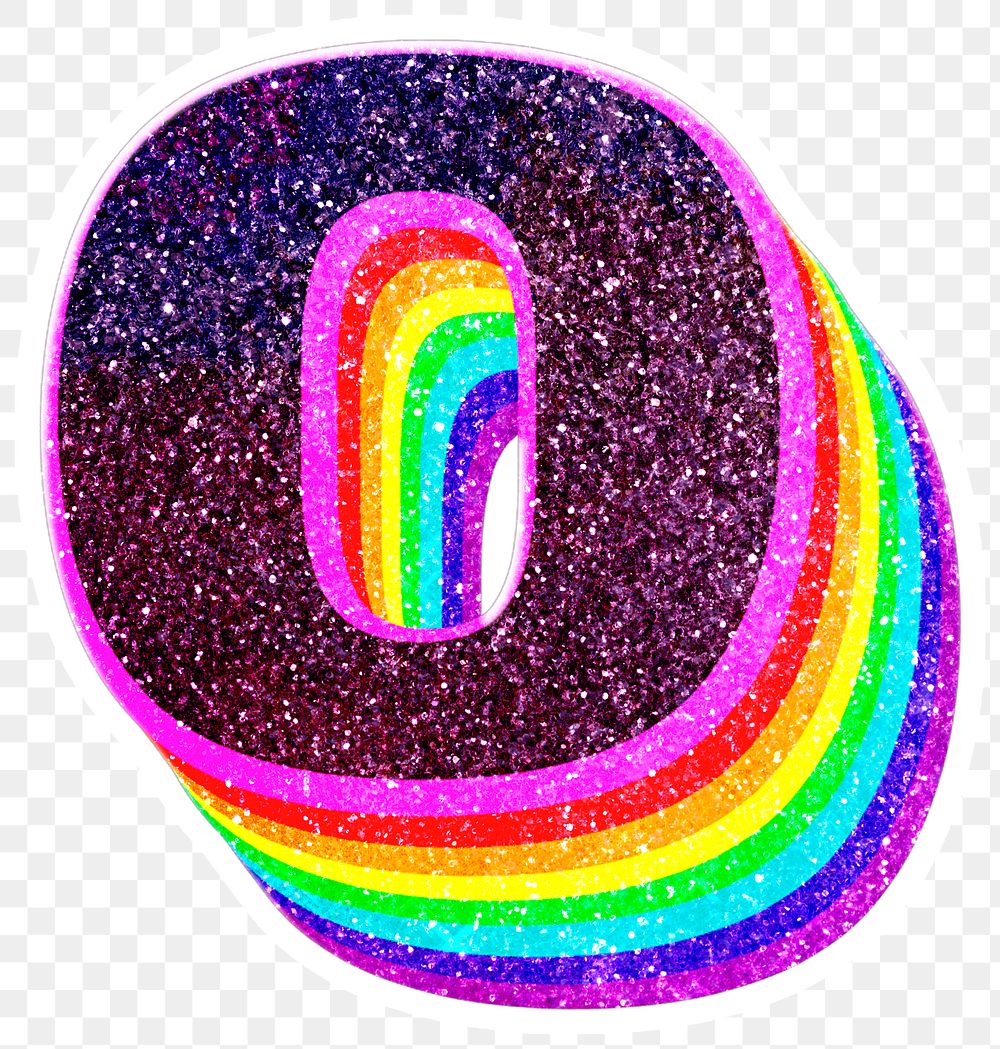 Png number 0 glitter font lgbt pattern