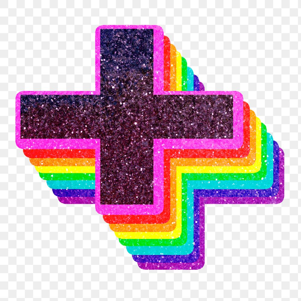 Png addition sign rainbow 3d typography lgbt pattern