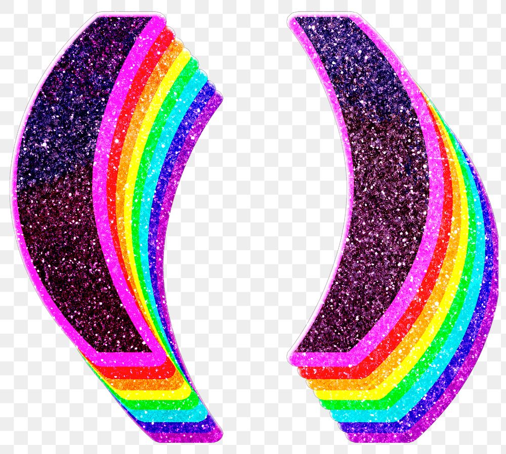 Png parenthesis sign rainbow 3d typography lgbt pattern