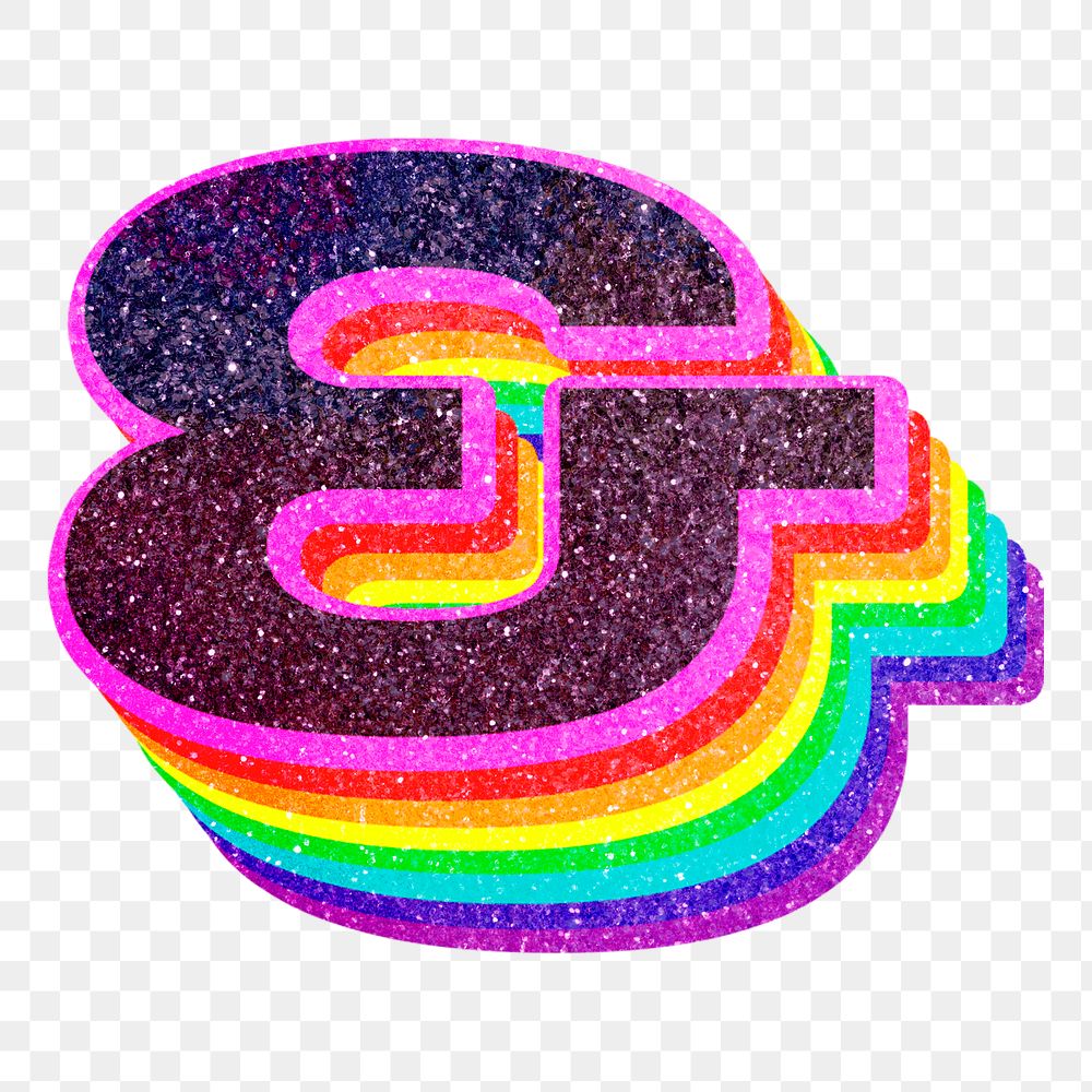 Png ampersand sign rainbow 3d typography lgbt pattern