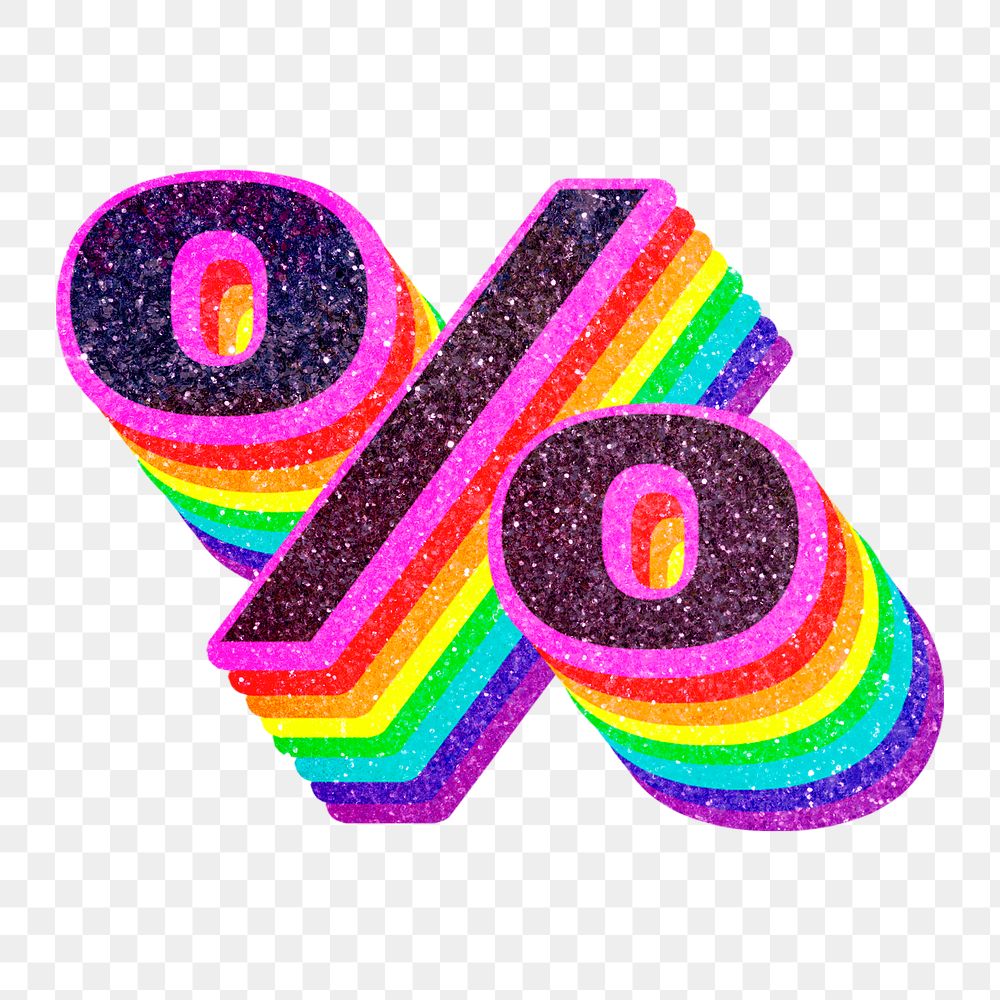 Png percentage sign rainbow 3d typography lgbt pattern
