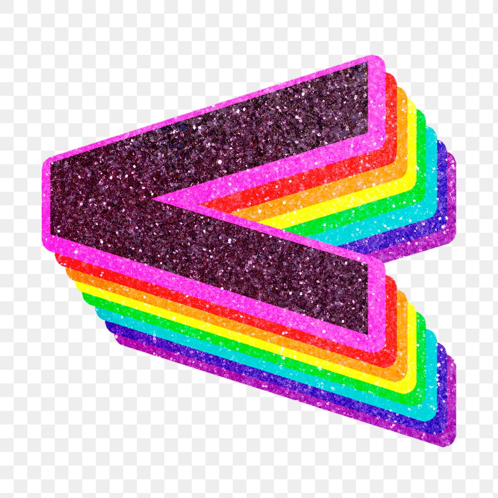 Png less than sign rainbow 3d typography lgbt pattern