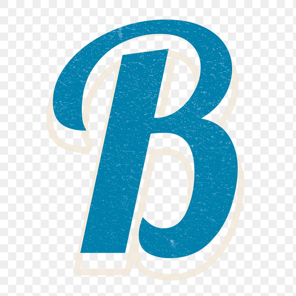 Png retro letter B bold | Premium PNG Sticker - rawpixel