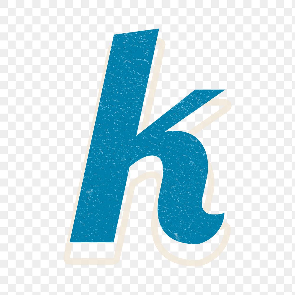 Png k letter alphabet retro typography