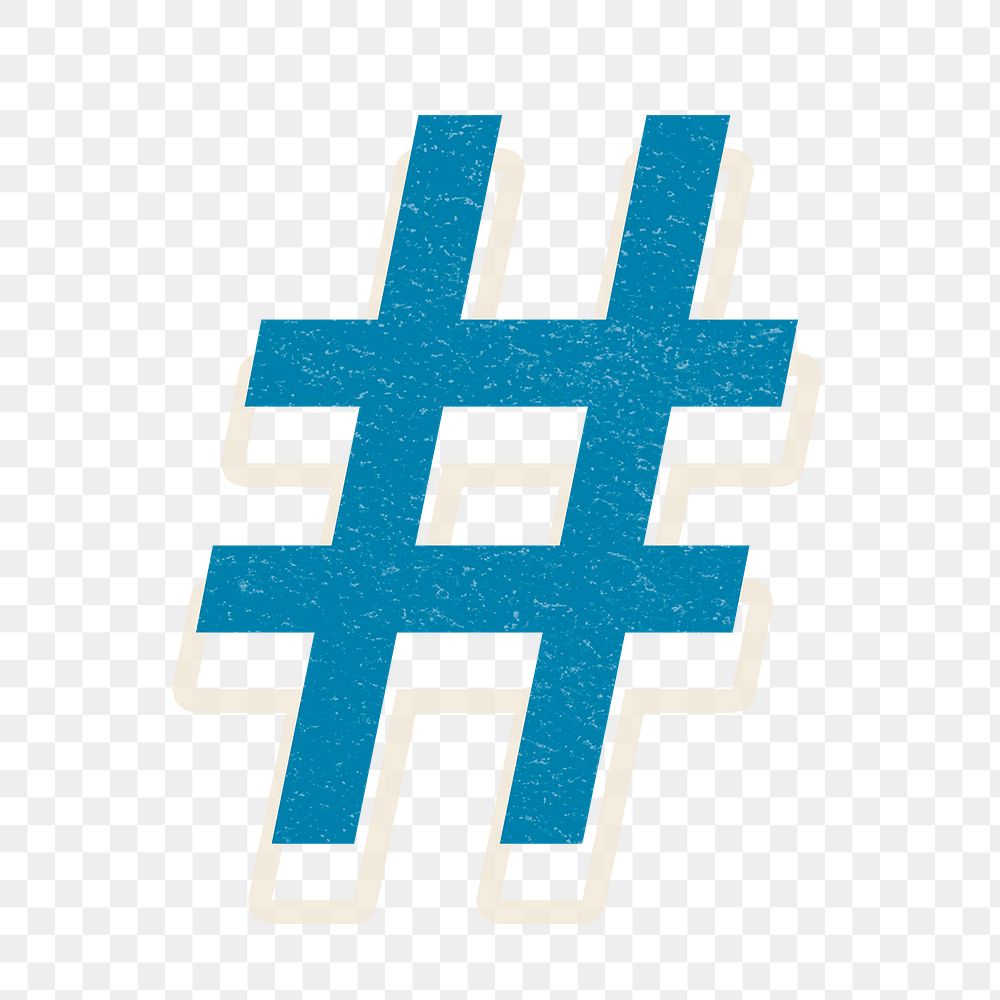 Png # hashtag sign bold retro display font
