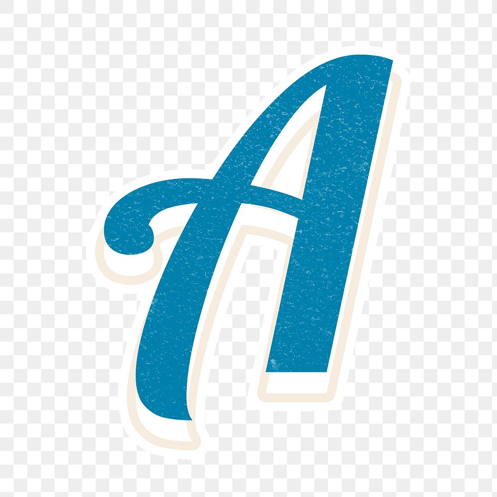 Png letter A bold retro display font lettering