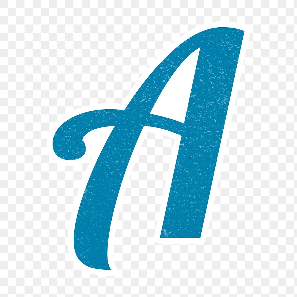 Png retro letter A bold typography