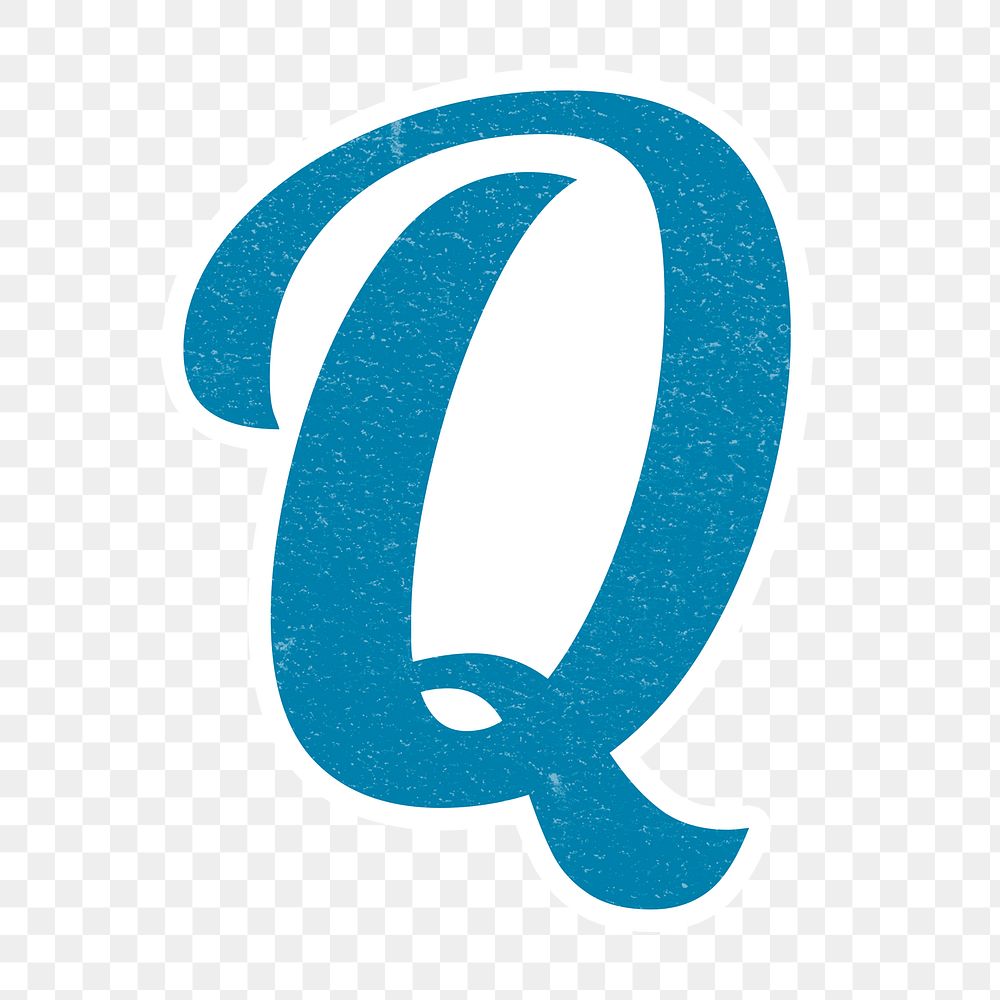 Letter Q png bold retro display font lettering