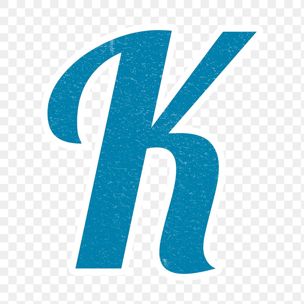 Png retro letter K bold typography
