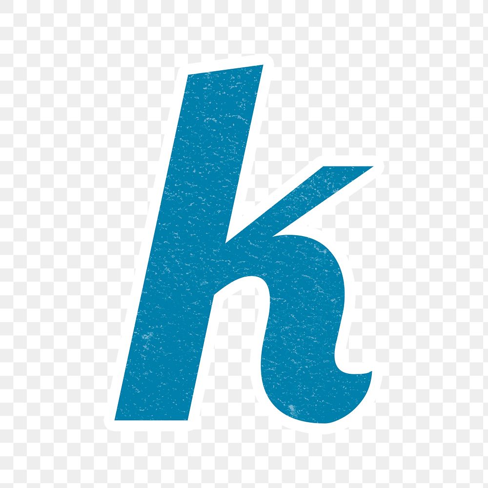 Png retro letter k bold typography