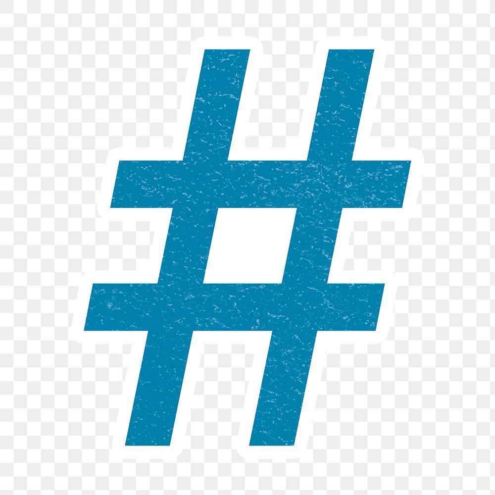 # Hashtag sign png symbol retro display font