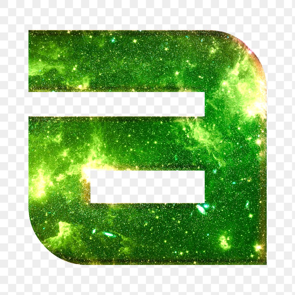 Psd letter a galaxy effect typography green font