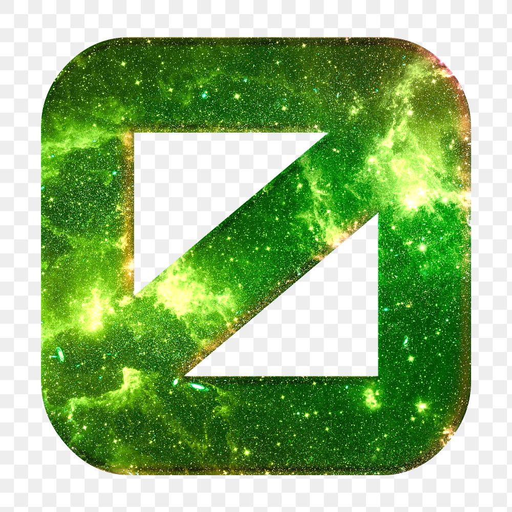 Png number zero galaxy effect green font
