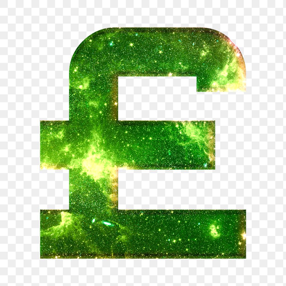 Pound sign png galaxy effect green symbol