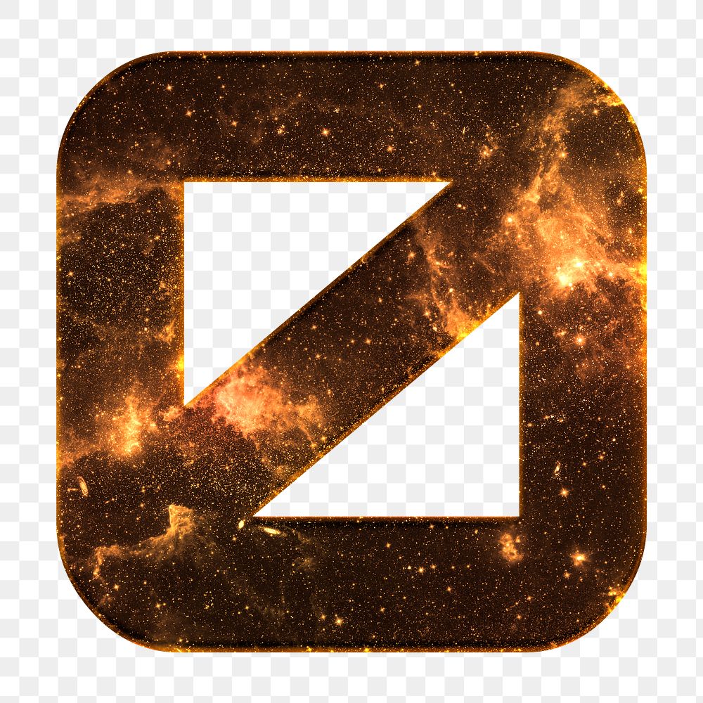 Png number zero galaxy effect brown font