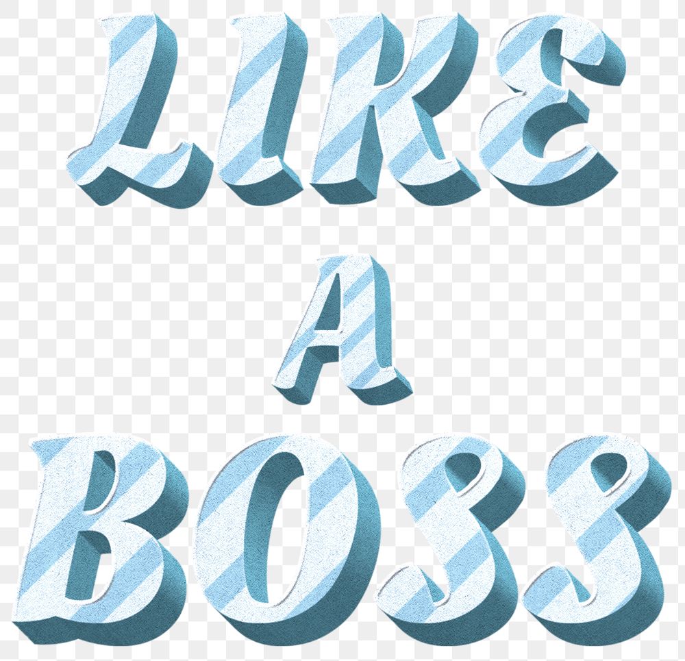 Png like a boss text word pastel stripe patterned