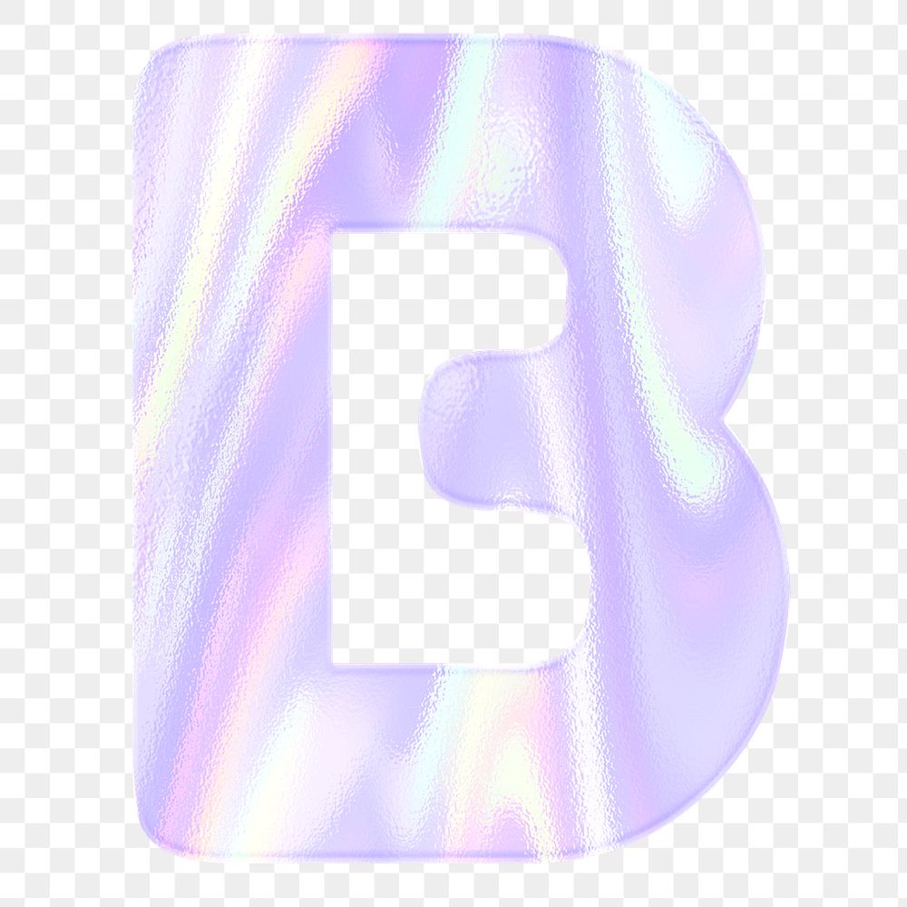 Shiny letter B png alphabet sticker