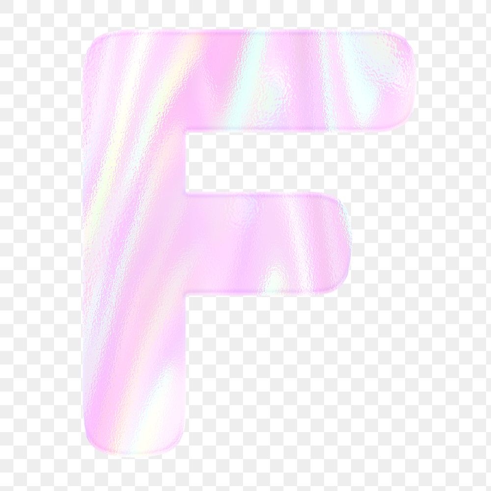 Shiny letter F png alphabet sticker