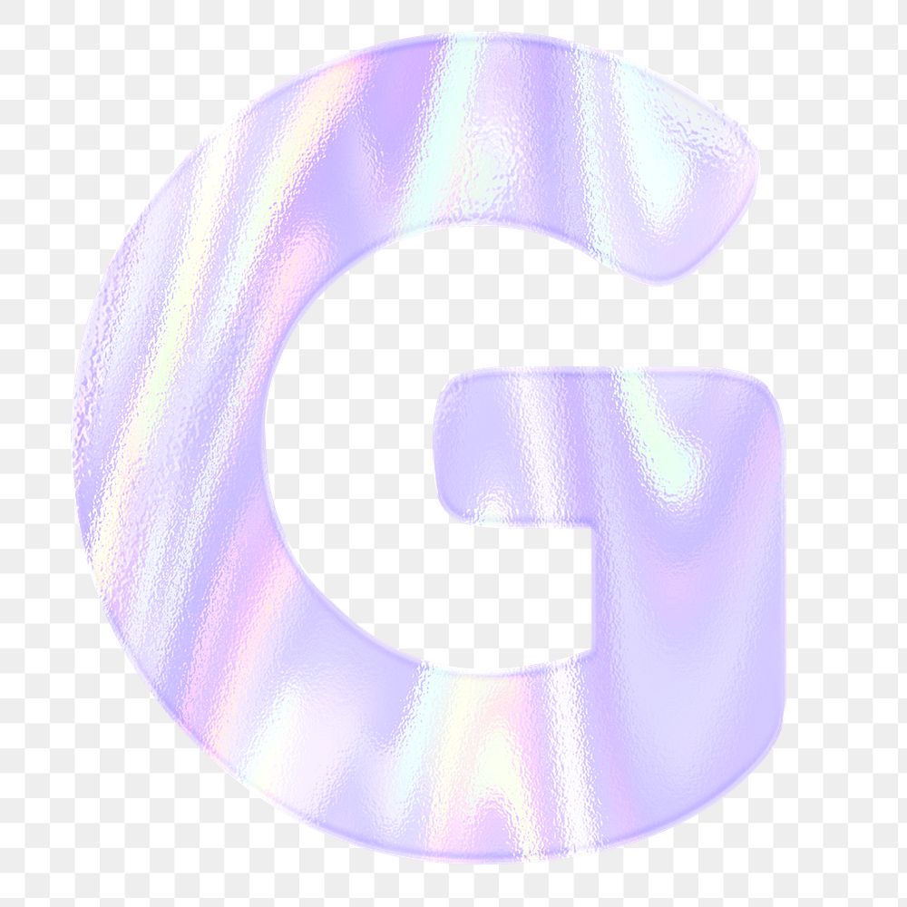 Shiny letter G png alphabet sticker