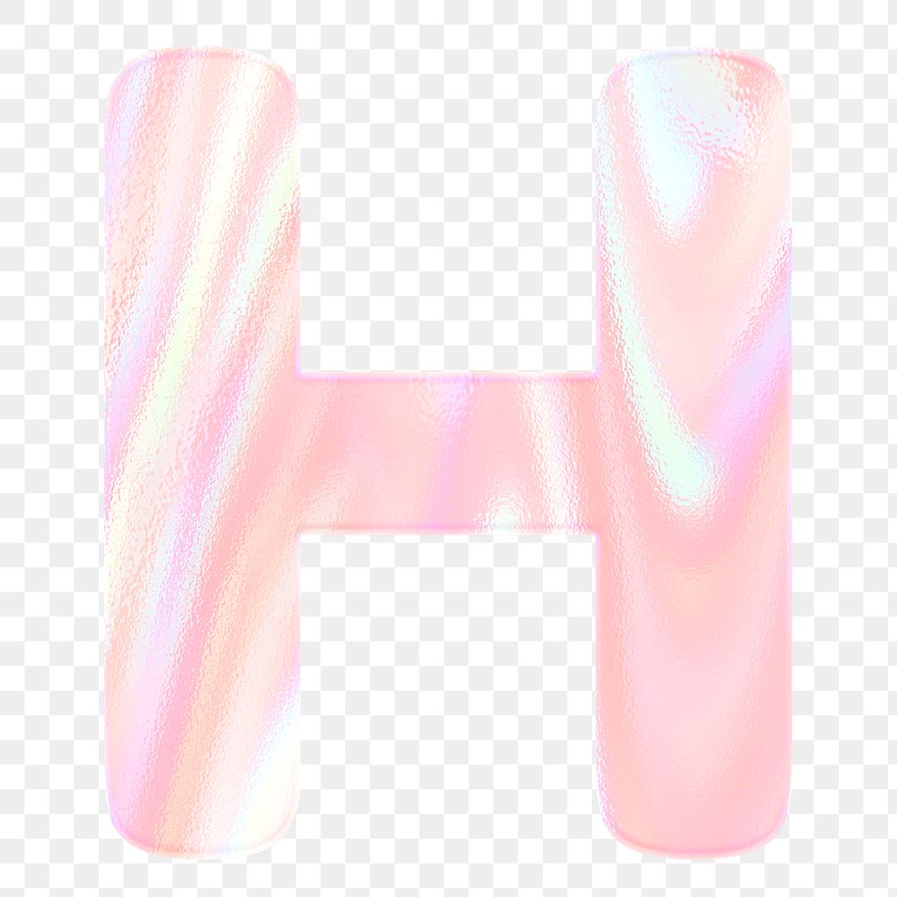 Shiny letter H png alphabet sticker