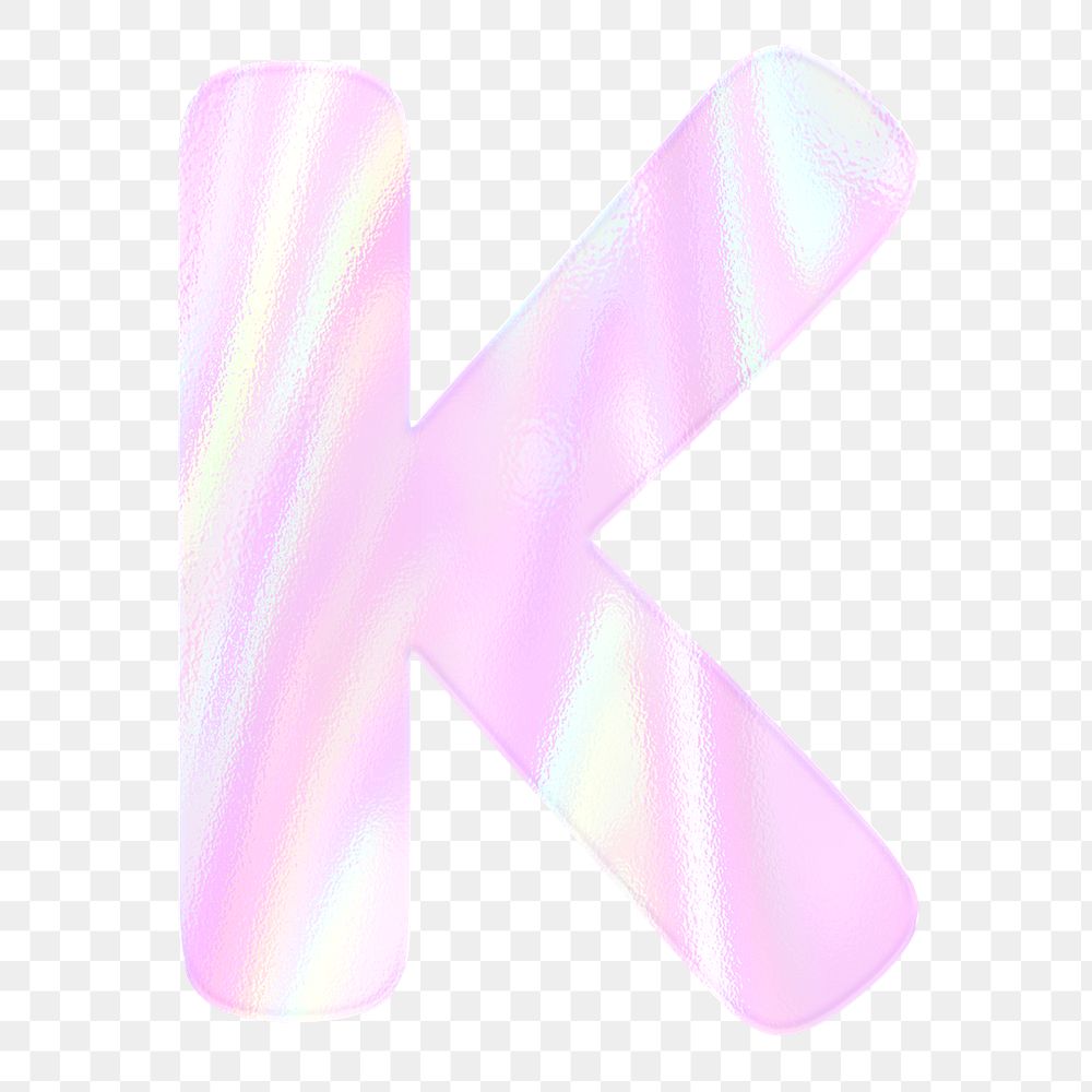 Shiny letter K png alphabet sticker