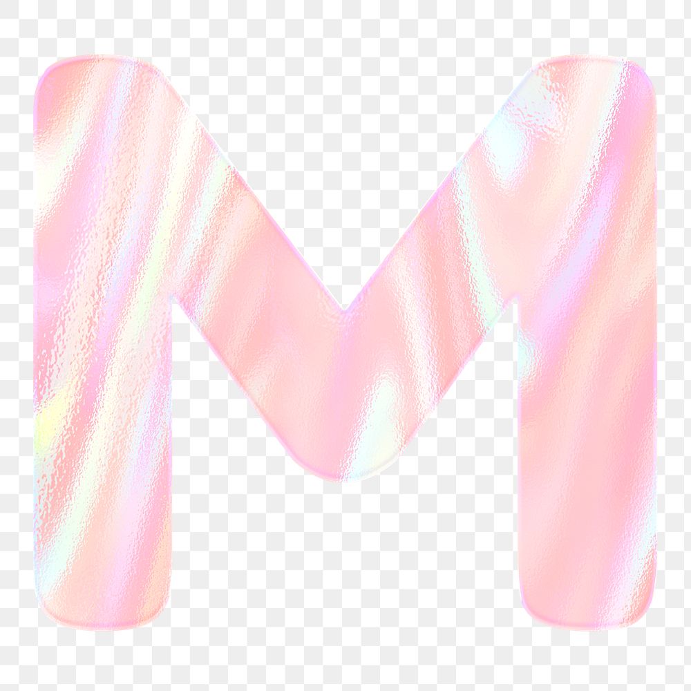 Shiny letter M png alphabet sticker