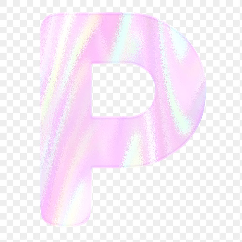 Shiny letter P png alphabet sticker