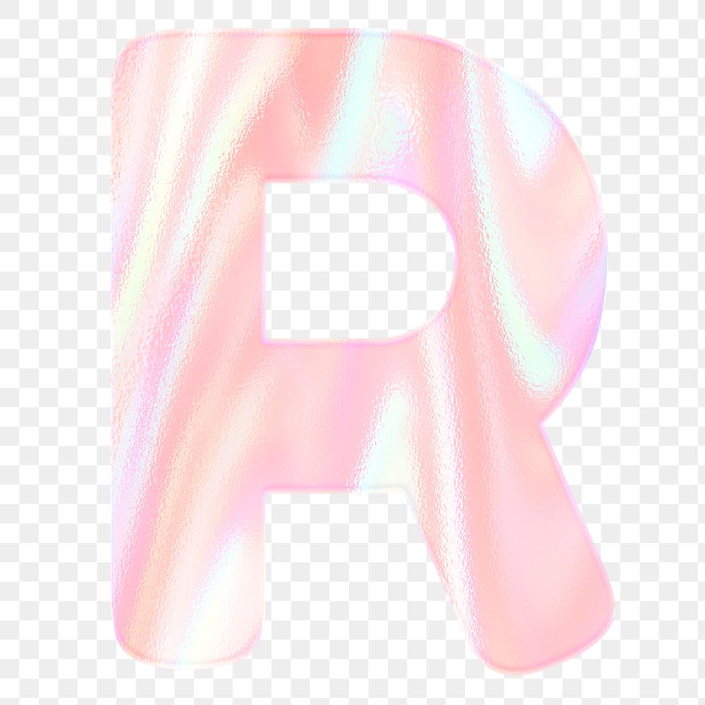 Shiny letter R png alphabet sticker