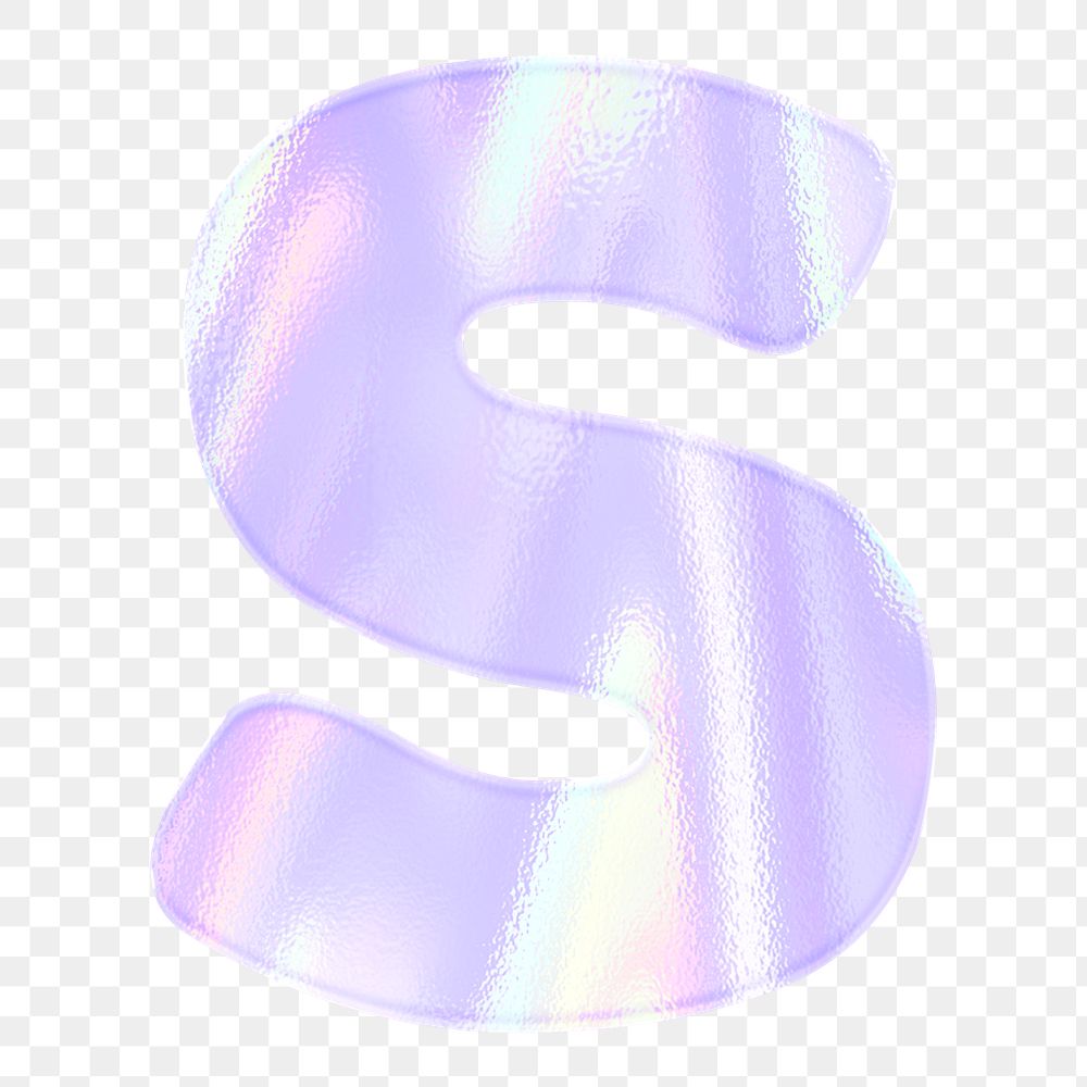 Shiny letter S png alphabet sticker